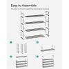 imageSONGMICS Shoe Rack 3Tier Shoe Organizer Metal Storage Shelf Upright or Upside Down for 1620 Pairs Stackable for Entryway 118 x 362 x 217 Inches Black ULSA303B02Black