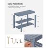 imageSONGMICS Shoe Rack Bench 3Tier Bamboo Shoe Storage Organizer Entryway Bench Holds Up to 286 lb 113 x 276 x 178 Inches for Entryway Bathroom Bedroom Brown ULBS04ZGrey