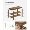 imageSONGMICS Shoe Rack Bench 3Tier Bamboo Shoe Storage Organizer Entryway Bench Holds Up to 286 lb 113 x 276 x 178 Inches for Entryway Bathroom Bedroom Brown ULBS04ZYellow Brown