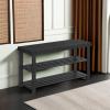 imageSONGMICS Shoe Rack Bench 3Tier Bamboo Shoe Storage Organizer Entryway Bench Holds Up to 286 lb 113 x 276 x 178 Inches for Entryway Bathroom Bedroom Brown ULBS04ZBlack