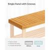 imageSONGMICS Shoe Rack Bench 3Tier Bamboo Shoe Storage Organizer Entryway Bench Holds Up to 286 lb 113 x 276 x 178 Inches for Entryway Bathroom Bedroom Brown ULBS04ZNatural