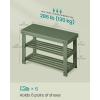 imageSONGMICS Shoe Rack Bench 3Tier Bamboo Shoe Storage Organizer Entryway Bench Holds Up to 286 lb 113 x 276 x 178 Inches for Entryway Bathroom Bedroom Brown ULBS04ZForest Green