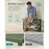 imageSONGMICS Shoe Rack Bench 3Tier Bamboo Shoe Storage Organizer Entryway Bench Holds Up to 286 lb 113 x 276 x 178 Inches for Entryway Bathroom Bedroom Brown ULBS04ZForest Green