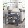 imageSONGMICS Shoe Rack Bench 3Tier Bamboo Shoe Storage Organizer Entryway Bench Holds Up to 286 lb 113 x 276 x 178 Inches for Entryway Bathroom Bedroom Brown ULBS04ZGrey