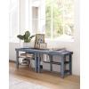 imageSONGMICS Shoe Rack Bench 3Tier Bamboo Shoe Storage Organizer Entryway Bench Holds Up to 286 lb 113 x 276 x 178 Inches for Entryway Bathroom Bedroom Brown ULBS04ZGrey