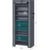 imageSONGMICS Shoe Rack with NonWoven Fabric Cover 9 Tier Storage Shelf for 4050 Pairs of Shoes Entryway Suitable for Sneakers High Heels Flats and Boots Grey RXJ36G01Grey