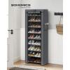 imageSONGMICS Shoe Rack with NonWoven Fabric Cover 9 Tier Storage Shelf for 4050 Pairs of Shoes Entryway Suitable for Sneakers High Heels Flats and Boots Grey RXJ36G01Grey