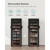 imageSONGMICS Shoe Rack with NonWoven Fabric Cover 9 Tier Storage Shelf for 4050 Pairs of Shoes Entryway Suitable for Sneakers High Heels Flats and Boots Grey RXJ36G01Black