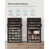 imageSONGMICS Shoe Rack with NonWoven Fabric Cover 9 Tier Storage Shelf for 4050 Pairs of Shoes Entryway Suitable for Sneakers High Heels Flats and Boots Grey RXJ36G01Black