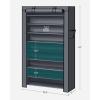 imageSONGMICS Shoe Rack with NonWoven Fabric Cover 9 Tier Storage Shelf for 4050 Pairs of Shoes Entryway Suitable for Sneakers High Heels Flats and Boots Grey RXJ36G01Grey