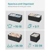 imageSONGMICS10 Drawers Wide Dresser 10 Drawers 10Drawer Dresser Storage Tower Metal Frame Wooden Top and Front Fabric Drawers 10 Drawers Brown and Black ULGS145B01Black  Rustic Brown