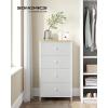 imageSONGMICS10 Drawers Wide Dresser 10 Drawers 10Drawer Dresser Storage Tower Metal Frame Wooden Top and Front Fabric Drawers 10 Drawers Brown and Black ULGS145B01White  Oak