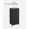 imageSONGMICS10 Drawers Wide Dresser 10 Drawers 10Drawer Dresser Storage Tower Metal Frame Wooden Top and Front Fabric Drawers 10 Drawers Brown and Black ULGS145B01Black  Rustic Brown