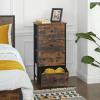 imageSONGMICS10 Drawers Wide Dresser 10 Drawers 10Drawer Dresser Storage Tower Metal Frame Wooden Top and Front Fabric Drawers 10 Drawers Brown and Black ULGS145B01Rustic Brown  Black