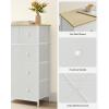imageSONGMICS10 Drawers Wide Dresser 10 Drawers 10Drawer Dresser Storage Tower Metal Frame Wooden Top and Front Fabric Drawers 10 Drawers Brown and Black ULGS145B01White  Oak