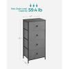 imageSONGMICS10 Drawers Wide Dresser 10 Drawers 10Drawer Dresser Storage Tower Metal Frame Wooden Top and Front Fabric Drawers 10 Drawers Brown and Black ULGS145B01Gray  Black With Wood Grain