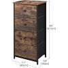 imageSONGMICS10 Drawers Wide Dresser 10 Drawers 10Drawer Dresser Storage Tower Metal Frame Wooden Top and Front Fabric Drawers 10 Drawers Brown and Black ULGS145B01Rustic Brown  Black