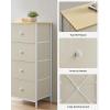 imageSONGMICS10 Drawers Wide Dresser 10 Drawers 10Drawer Dresser Storage Tower Metal Frame Wooden Top and Front Fabric Drawers 10 Drawers Brown and Black ULGS145B01Camel Yellow  Cream White