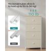 imageSONGMICS10 Drawers Wide Dresser 10 Drawers 10Drawer Dresser Storage Tower Metal Frame Wooden Top and Front Fabric Drawers 10 Drawers Brown and Black ULGS145B01Camel Yellow  Cream White