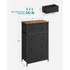 imageSONGMICS10 Drawers Wide Dresser 10 Drawers 10Drawer Dresser Storage Tower Metal Frame Wooden Top and Front Fabric Drawers 10 Drawers Brown and Black ULGS145B01Black  Rustic Brown