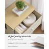 imageSONGMICS10 Drawers Wide Dresser 10 Drawers 10Drawer Dresser Storage Tower Metal Frame Wooden Top and Front Fabric Drawers 10 Drawers Brown and Black ULGS145B01Camel Yellow  Cream White
