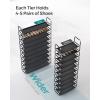 imageSONGMICS 10Tier Shoe Rack Shoe Storage for Hallway Closet Slim and SpaceSaving Metal Frame NonWoven Fabric Shelves Black ULSH11H