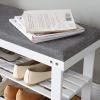 imageSONGMICS Bamboo Shoe Bench 3Tier Shoe Rack Organizer for Entryway Living Room Bench Seat Holds Up to 330 lb 114 x 28 x 193 Inches Brown and Gray ULBS604CGWhite  Gray