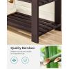imageSONGMICS Bamboo Shoe Bench 3Tier Shoe Rack Organizer for Entryway Living Room Bench Seat Holds Up to 330 lb 114 x 28 x 193 Inches Brown and Gray ULBS604CGBrown  Gray