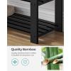 imageSONGMICS Bamboo Shoe Bench 3Tier Shoe Rack Organizer for Entryway Living Room Bench Seat Holds Up to 330 lb 114 x 28 x 193 Inches Brown and Gray ULBS604CGBlack  Gray