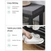 imageSONGMICS Bamboo Shoe Bench 3Tier Shoe Rack Organizer for Entryway Living Room Bench Seat Holds Up to 330 lb 114 x 28 x 193 Inches Brown and Gray ULBS604CGBlack  Gray