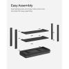 imageSONGMICS Bamboo Shoe Bench 3Tier Shoe Rack Organizer for Entryway Living Room Bench Seat Holds Up to 330 lb 114 x 28 x 193 Inches Brown and Gray ULBS604CGBlack  Gray