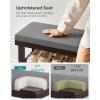 imageSONGMICS Bamboo Shoe Bench 3Tier Shoe Rack Organizer for Entryway Living Room Bench Seat Holds Up to 330 lb 114 x 28 x 193 Inches Brown and Gray ULBS604CGBrown  Gray