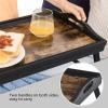imageSONGMICS Bed Tray Table with Bamboo Folding Legs Sofa Breakfast Tray Serving Tray with Groove for Phone Tablet Rustic Dark Brown ULLD111B01165W x 87H
