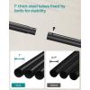 imageSONGMICS Clothes Rack DoubleRod Clothing Rack for Hanging Clothes with Wheels Garment Rack Metal Frame 220 lb Max Total Load 407 Inches Wide Clothes Storage and Display Black UHSR107B01Black