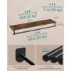 imageSONGMICS Clothes Rack with Top Shelf Wall Mounted Clothing Rack with Hanging Rod Loads up to 77 lb 11 x 429 x 52 Inches Entryway Bedroom Closet Rustic Brown and Ink Black UHSR135B01Rustic Brown  Ink Black