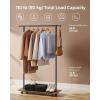 imageSONGMICS Clothes Rack with Wheels Clothing Rack for Hanging Clothes 388 Inches Metal Garment Rack with Shelf Loads up to 110 lb for Bedroom Closet Rustic Brown and Ink Black UHSR151B01Black