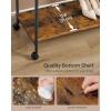 imageSONGMICS Clothes Rack with Wheels Clothing Rack for Hanging Clothes 388 Inches Metal Garment Rack with Shelf Loads up to 110 lb for Bedroom Closet Rustic Brown and Ink Black UHSR151B01Black