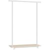 imageSONGMICS Clothes Rack with Wheels Clothing Rack for Hanging Clothes 388 Inches Metal Garment Rack with Shelf Loads up to 110 lb for Bedroom Closet Rustic Brown and Ink Black UHSR151B01White