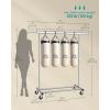 imageSONGMICS Clothes Rack with Wheels HeavyDuty Clothing Rack for Hanging Clothes Portable 177 x 36252 x 636 Inches with Extendable Rail 220 lb Load Capacity White UHSR013W01Silver