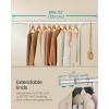 imageSONGMICS Clothes Rack with Wheels HeavyDuty Clothing Rack for Hanging Clothes Portable 177 x 36252 x 636 Inches with Extendable Rail 220 lb Load Capacity White UHSR013W01Silver