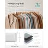 imageSONGMICS Clothes Rack with Wheels HeavyDuty Clothing Rack for Hanging Clothes Portable 177 x 36252 x 636 Inches with Extendable Rail 220 lb Load Capacity White UHSR013W01White