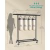 imageSONGMICS Clothes Rack with Wheels HeavyDuty Clothing Rack for Hanging Clothes Portable 177 x 36252 x 636 Inches with Extendable Rail 220 lb Load Capacity White UHSR013W01Black