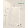 imageSONGMICS Clothes Rack with Wheels HeavyDuty Clothing Rack for Hanging Clothes Portable 177 x 36252 x 636 Inches with Extendable Rail 220 lb Load Capacity White UHSR013W01White