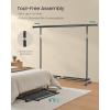 imageSONGMICS Clothes Rack with Wheels HeavyDuty Clothing Rack for Hanging Clothes Portable 177 x 36252 x 636 Inches with Extendable Rail 220 lb Load Capacity White UHSR013W01Black