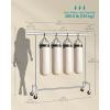 imageSONGMICS Clothes Rack with Wheels HeavyDuty Garment Rack with Extendable Hanging Rod 243 lb Load Capacity 177 x 63787 x 641 Inches ChromePlated Silver UHSR176E01Silver