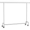 imageSONGMICS Clothes Rack with Wheels HeavyDuty Garment Rack with Extendable Hanging Rod 243 lb Load Capacity 177 x 63787 x 641 Inches ChromePlated Silver UHSR176E01Silver