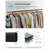 imageSONGMICS Clothes Rack with Wheels HeavyDuty Garment Rack with Extendable Hanging Rod 243 lb Load Capacity 177 x 63787 x 641 Inches ChromePlated Silver UHSR176E01Matte Black