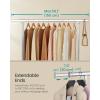 imageSONGMICS Clothes Rack with Wheels HeavyDuty Garment Rack with Extendable Hanging Rod 243 lb Load Capacity 177 x 63787 x 641 Inches ChromePlated Silver UHSR176E01Silver