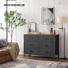 imageSONGMICS Dresser for Bedroom Storage Organizer Unit with 5 Fabric Drawers Chest of Drawers Steel Frame for Living Room Entryway Rustic Brown and Black ULTS215B01Rustic Brown  Black