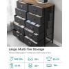 imageSONGMICS Dresser for Bedroom Storage Organizer Unit with 5 Fabric Drawers Chest of Drawers Steel Frame for Living Room Entryway Rustic Brown and Black ULTS215B01Rustic Brown  Black